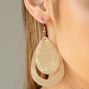 Fiery Firework Gold Earrings